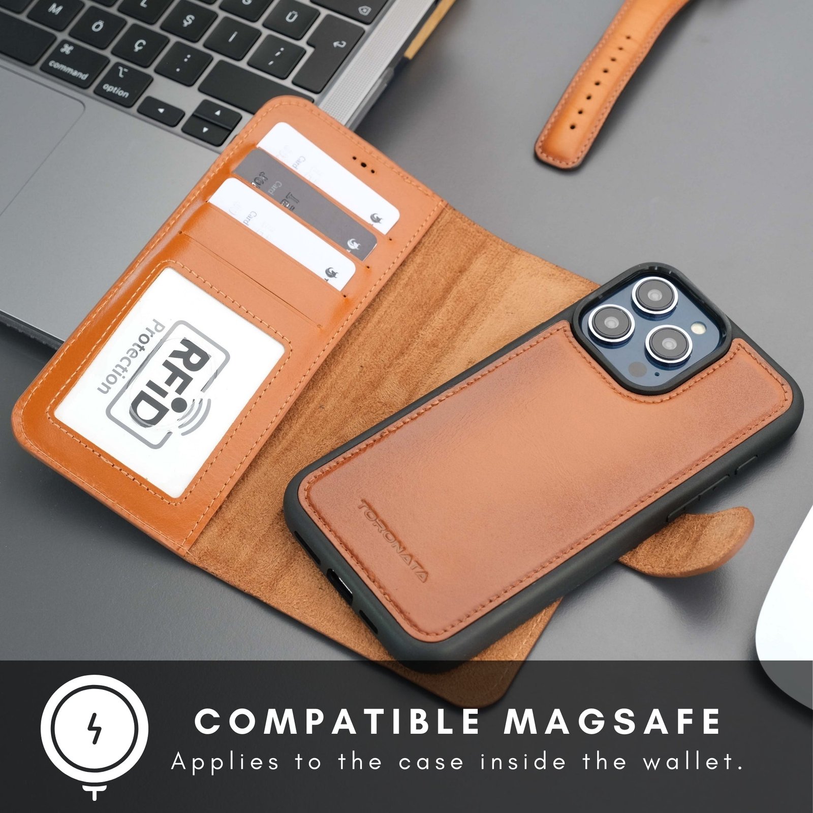 Casper iPhone 16 Pro Max Wallet Case Leather MagSafe - Image 3