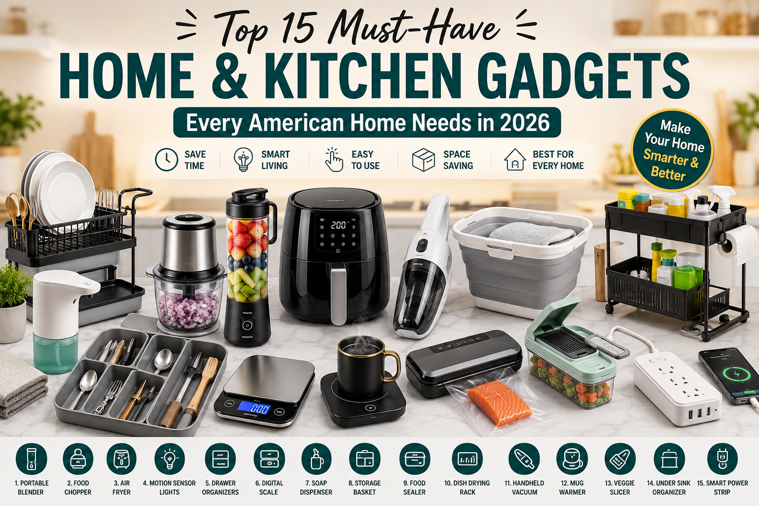 Top 15 Must-Have Home & Kitchen Gadgets Every American Home Needs in 2026