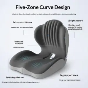 Ergonomic Memory Foam Lumbar Support Seat Cushion