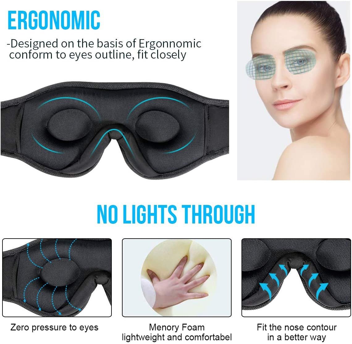 Bluetooth Sleep Mask with Built-in Stereo Speakers - Image 4