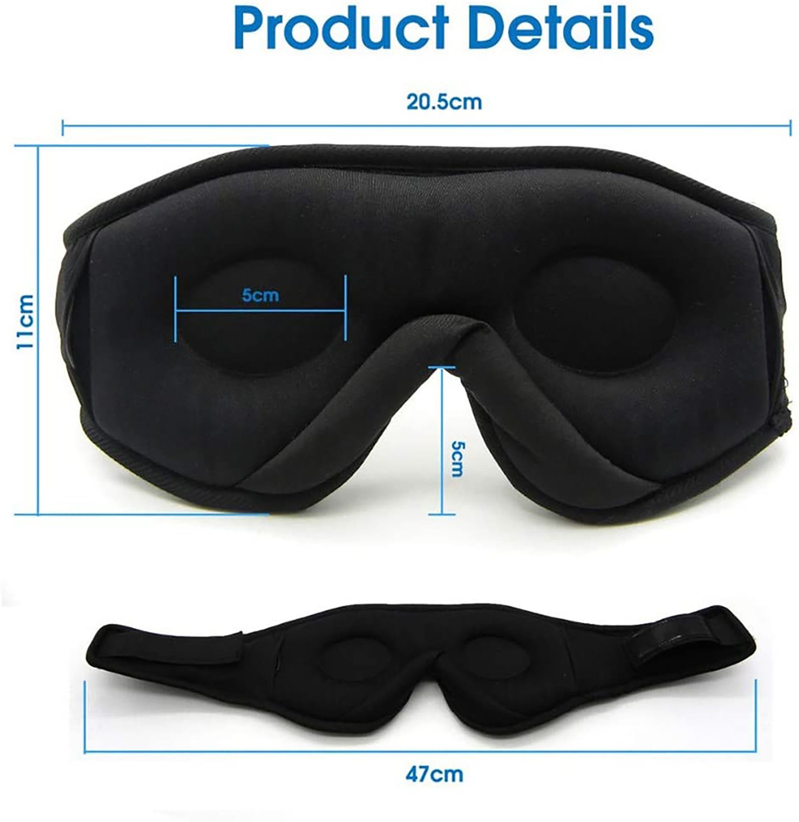 Bluetooth Sleep Mask with Built-in Stereo Speakers - Image 3