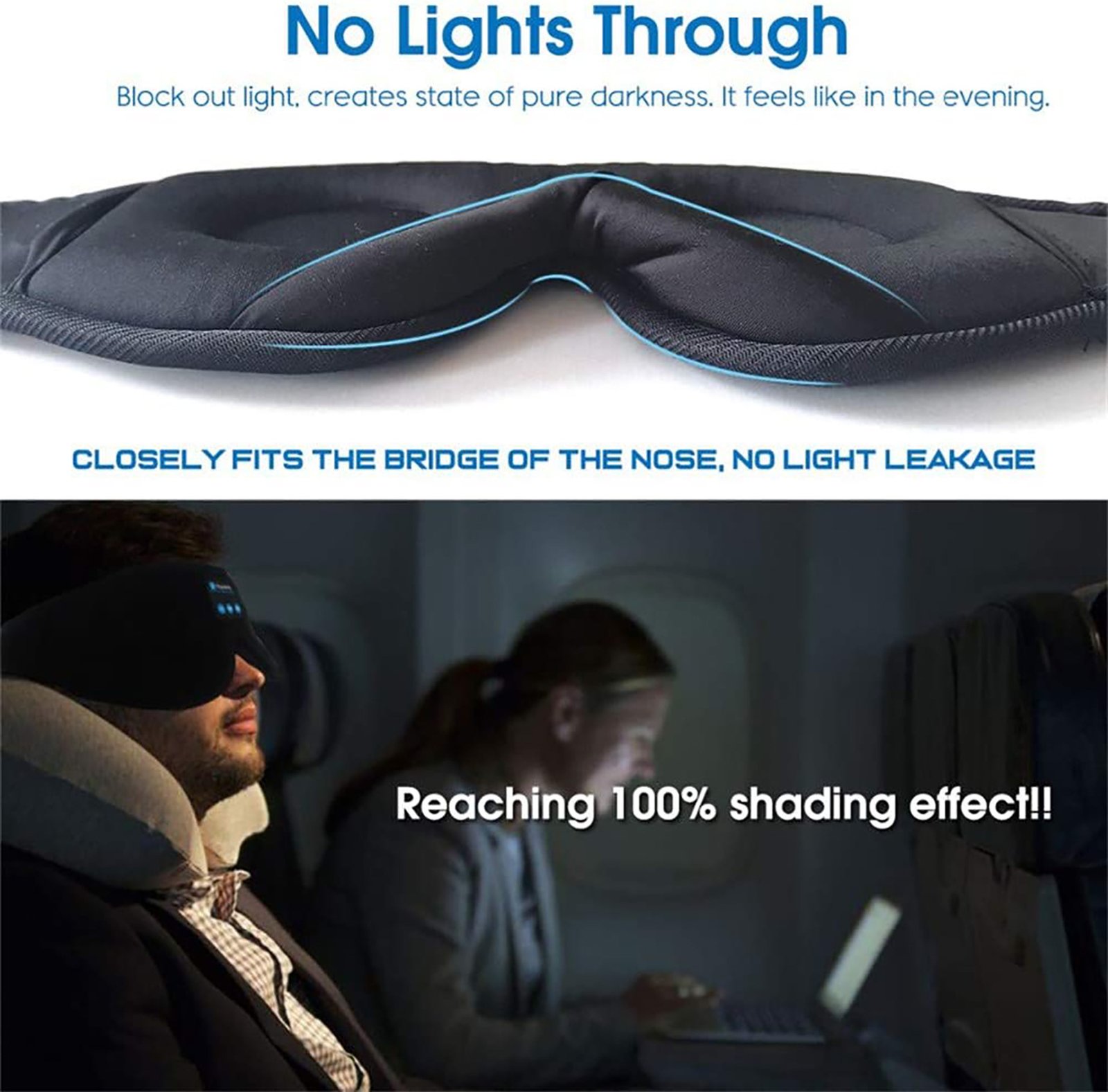 Bluetooth Sleep Mask with Built-in Stereo Speakers - Image 5