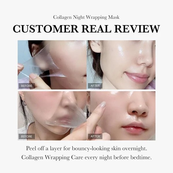 Collagen Night Wrapping Mask 75ml for Hydrating Skin Care - Image 10