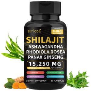 Pure Natural Himalayan Shilajit Capsules With Ashwagandha Ginseng Healthcare Vitamin 8 In 1 Energy Supplement