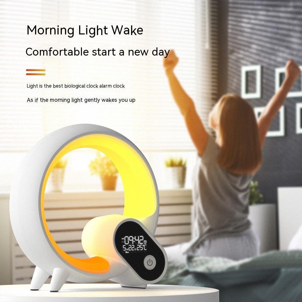 Smart Sunrise Alarm Clock with Bluetooth Speaker & RGB Light - Image 4