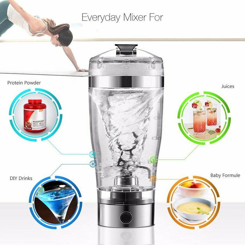 USB Rechargeable Electric Protein Shaker Bottle - Image 4
