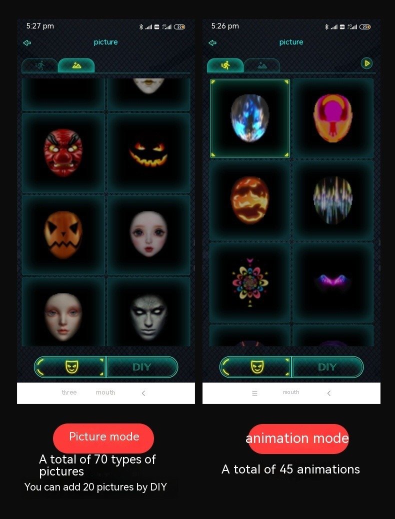 Full Color LED Face Changing Mask for Halloween & Parties - Image 4