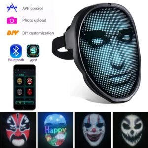Full Color LED Face Changing Mask for Halloween & Parties