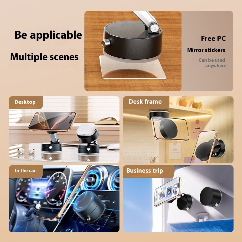 Foldable Magnetic Vacuum Car Phone Holder - Image 6