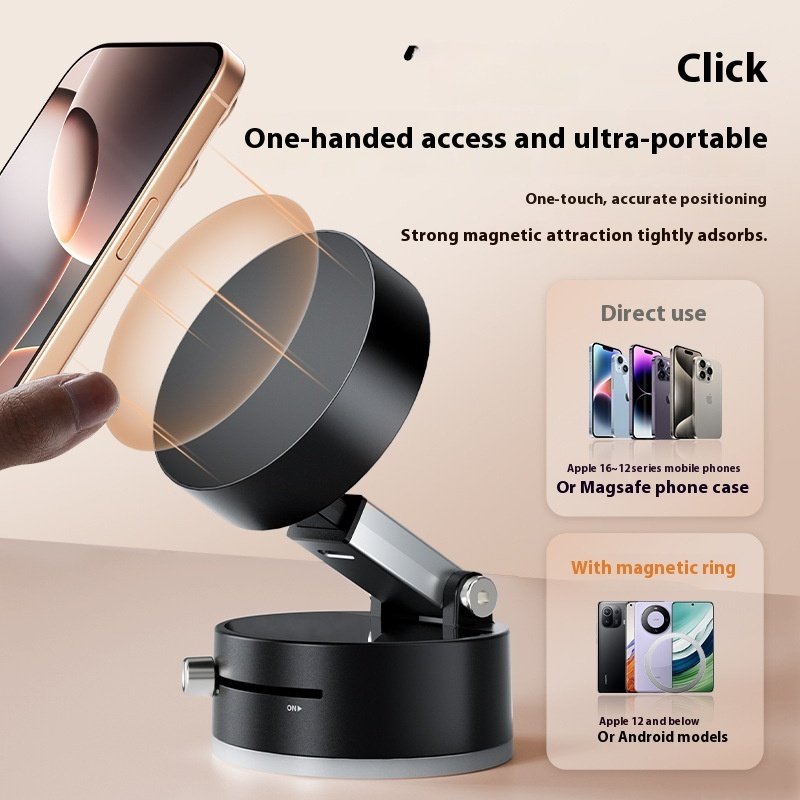 Foldable Magnetic Vacuum Car Phone Holder - Image 5